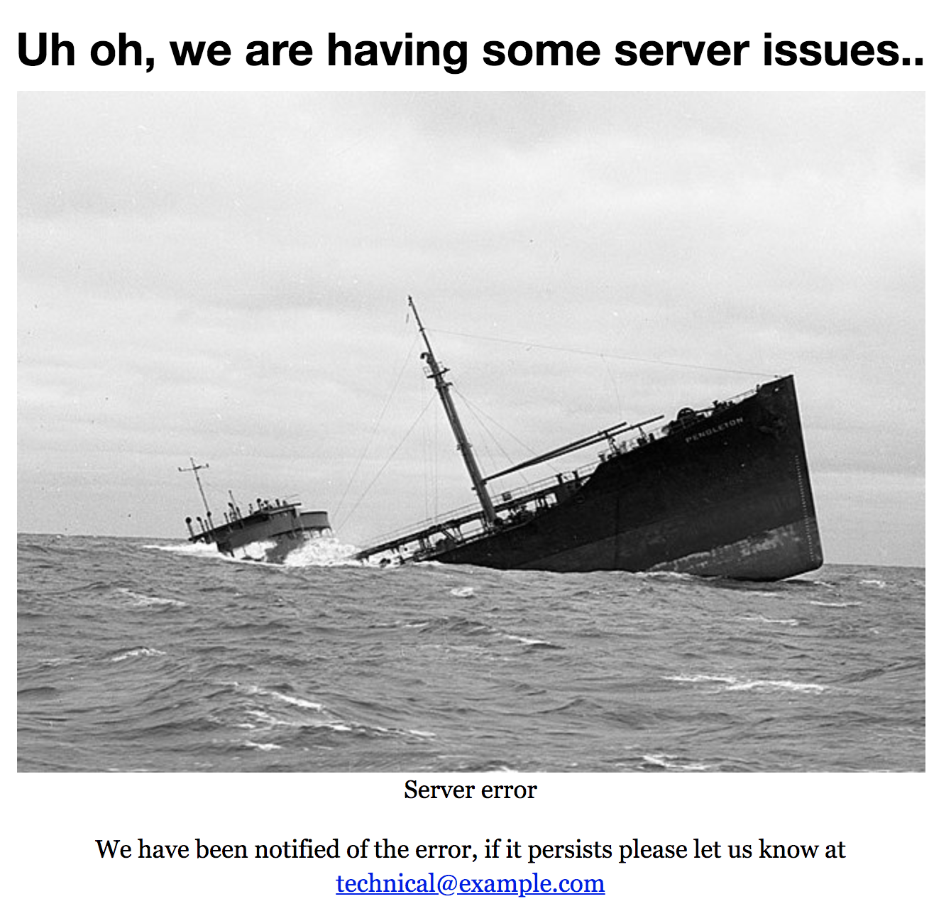 Oh oh, we are having some server issues...